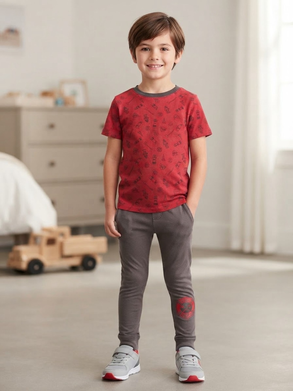 Kirkland Signature Red Graphic Short Sleeve Pajama Set